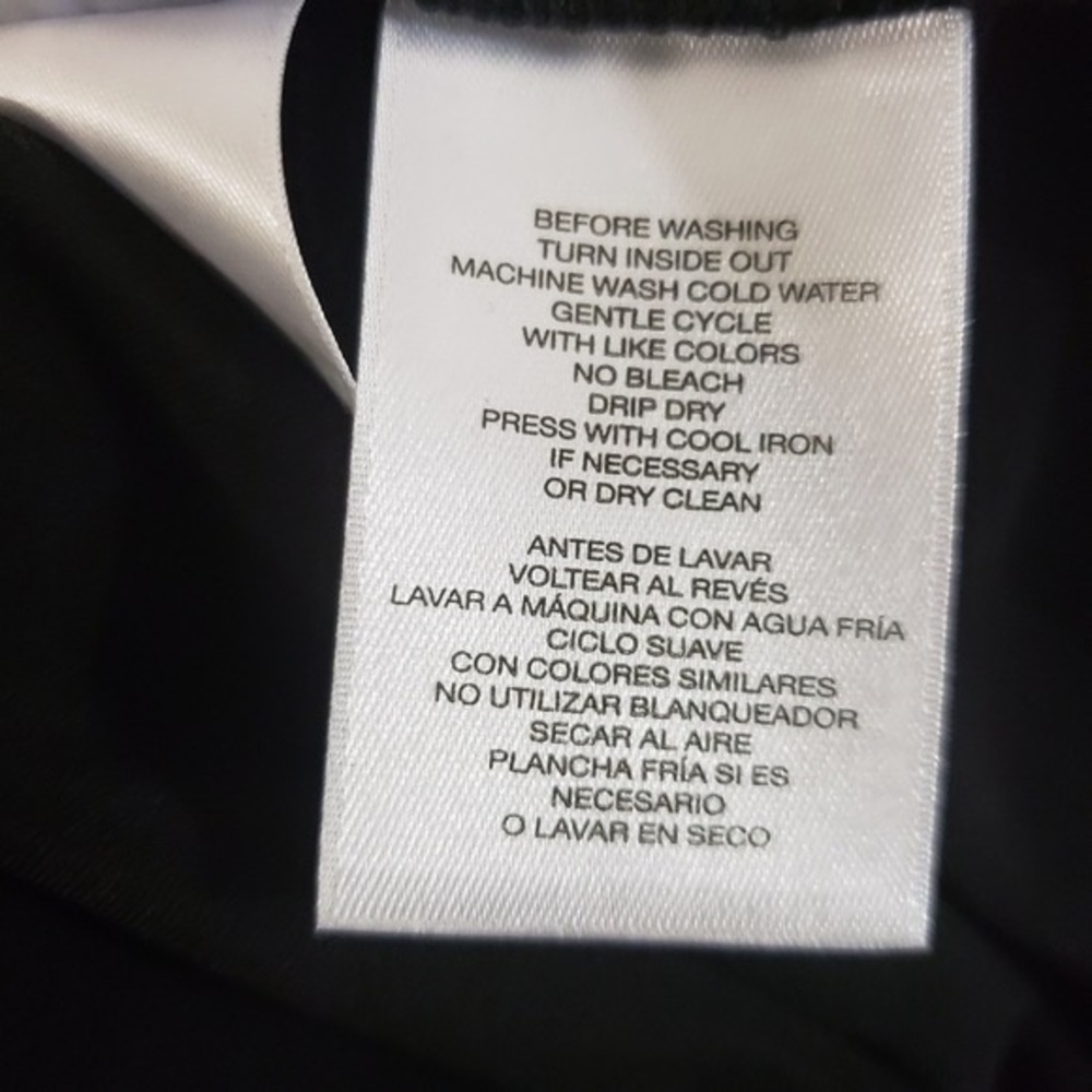 Black Garment with Care Instructions0) Phoebe  Mulberry10) Phoebe  Mulberry